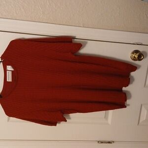 Red sweater, 1X